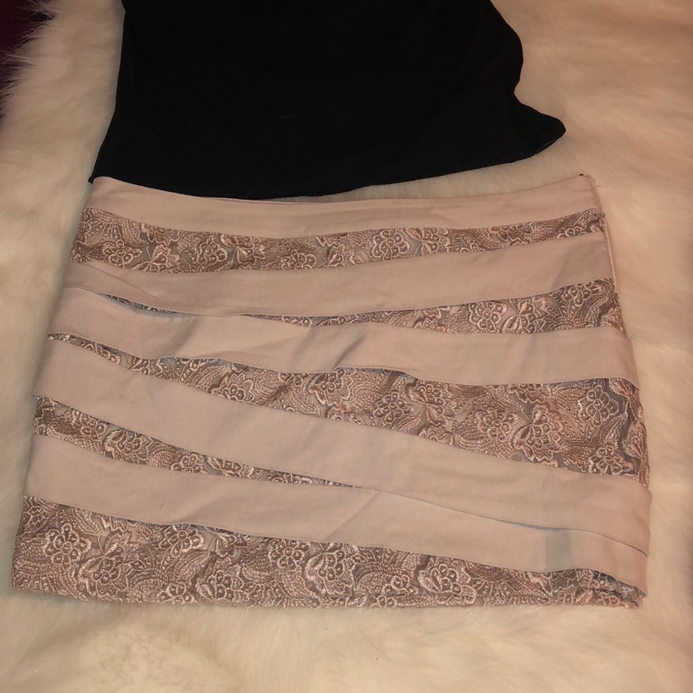FREE Bebe blush lace mini skirt Sz 10